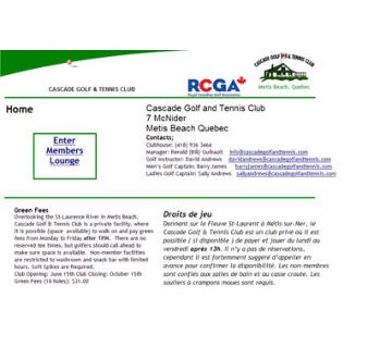 Cascade Golf & Tennis